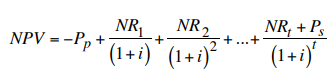 NPV formula