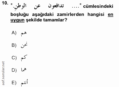 10. soru: " übgl is ügrält ...!"cümlesindeki boşluğu aşağıdaki zamirlerden hangisi en uygun şekilde tamamlar? A) po B) jé C) D)…