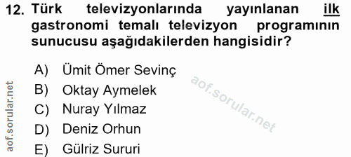 12. soru: Türk televizyonlarında yayınlanan ilk astronomi temalı televizyon programının sunucusu aşağıdakilerden hangisidir? A)…