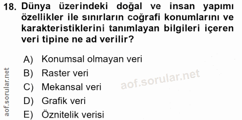 18. soru: Dünya üzerindeki doğal ve insan yapımı özellikler ile sınırların coğrafi konumlarını ve karakteristiklerini tanımlaya…