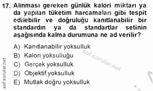 17. soru: Alınması gereken günlük kalori miktarı ya da yapılan tüketim harcamaları gibi tespit edilebilir ve doğruluğu kanıtlan…