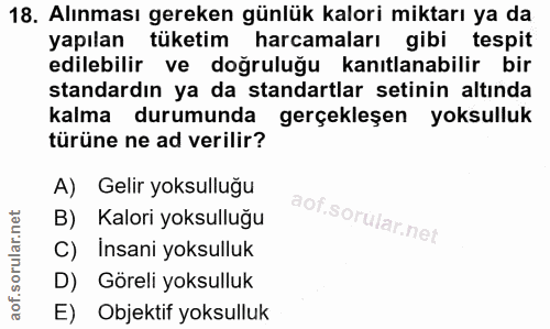 18. soru: Alınması gereken günlük kalori miktarı ya da yapılan tüketim harcamaları gibi tespit edilebilir ve doğruluğu kanıtlan…
