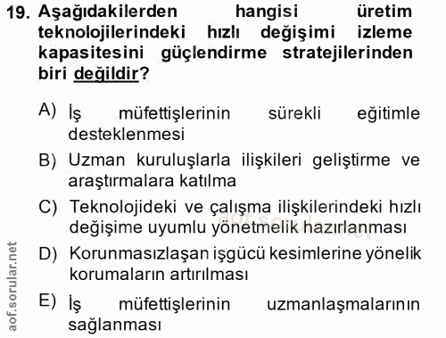 19. soru: Aşağıdakilerden hangisi üretim teknolojilerindeki hızlı değişimi izleme kapasitesini güçlendirme stratejilerinden bir…