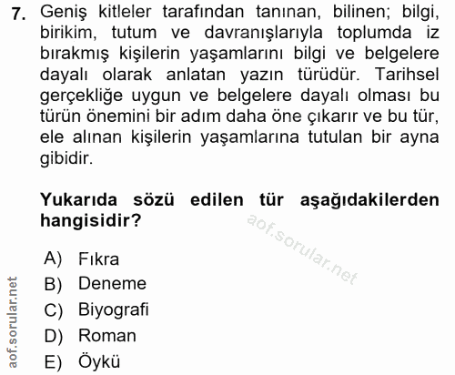 7. soru: Geniş kitleler tarafından tanınan, bilinen; bilgi, birikim, tutum ve davranışlarıyla toplumda iz bırakmış kişilerin y…