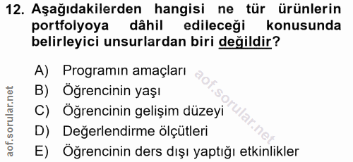 12. soru: Aşağıdakilerden hangisi ne tür ürünlerin portfolyoya dâhil edileceği konusunda belirleyici unsurlardan biri değildir?…