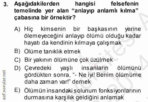 3. soru: Aşağıdakilerden hangisi felsefenin temelinde yer alan "anlayıp anlamlı kılma" çabasına bir örnektir? A) Hiç kimsenin…