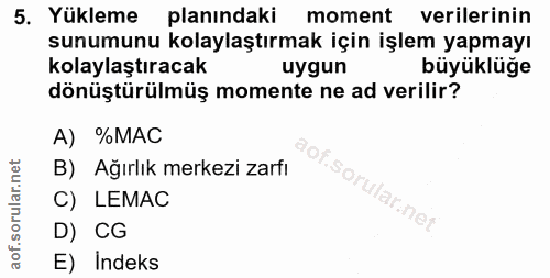 5. soru: Yükleme planındaki moment verilerinin sunumunu kolaylaştırmak için işlem yapmayı kolaylaştıracak uygun büyüklüğe dönü…