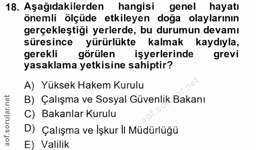 18. soru: Aşağıdakilerden hangisi genel hayatı önemli ölçüde etkileyen doğa olaylarının gerçekleştiği yerlerde, bu durumun deva…