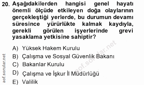 20. soru: Aşağıdakilerden hangisi genel hayatı önemli ölçüde etkileyen doğa olaylarının gerçekleştiği yerlerde, bu durumun deva…