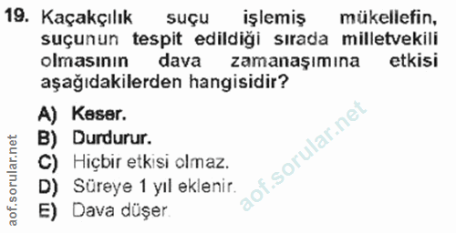 19. soru: Kaçakçılık suçu işlemiş mükellefin, suçunun tespit edildiği sırada milletvekili olmasının dava zamanaşımına etkisi aş…