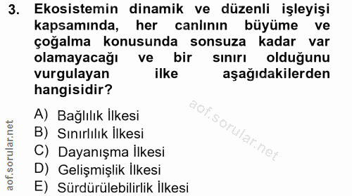 3. soru: Ekosistemin dinamik ve düzenli işleyişi kapsamında, her caniının büyüme ve çoğalma konusunda sonsuza kadar var olamay…
