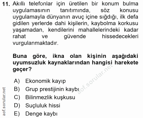 11. soru: Akıllı telefonlar için üretilen bir konum bulma uygulamasının tanitiminda, söz konusu uygulamayla dünyanın avuç içine…