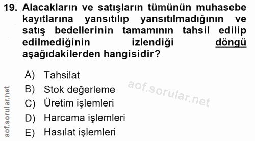 19. soru: Alacakların ve satışların tümünün muhasebe kayıtlarına yansıtılıp yansıtılmadığının ve satış bedellerinin tamamının t…