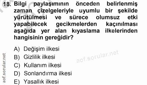 18. soru: Bilgi / paylaşımının önceden belirlenmiş zaman çizelgeleriyle uyumlu bir şekilde yürütülmesi ve sürece olumsuz etki y…
