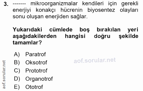 3. soru: - mikroorganizmalar kendileri için gerekli enerjiyi konakçı hücrenin biyosentez olayları sonu oluşan enerjiden sağlar…