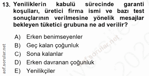 13. soru: Yeniliklerin kabulü sürecinde garantı koşulları, üretici firma ismi ve bazı test sonuçlarının verilmesine yönelik mes…