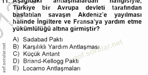 18. soru: allidollaradil hangisiyie, Türkiye bir Avrupa devleti tarafindan başlatılan savaşın Akdeniz'e yayılması halinde ingil…