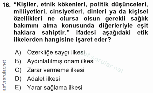 16. soru: "Kişiler, etnik kökenleri, politik düşünceleri, milliyetleri, cinsiyetleri, dinleri ya da kişisel özellikleri ne olur…