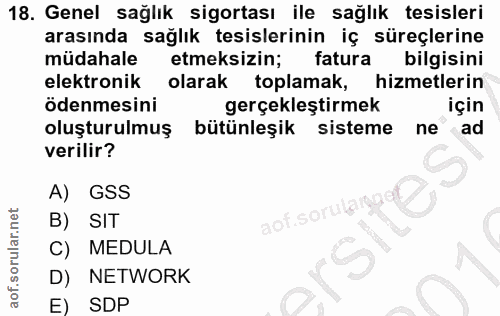 18. soru: Genel sağlık sigortası ile sağlık tesisleri arasında sağlık tesislerinin iç süreçlerine müdahale etmeksizin; fatura b…