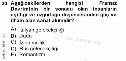 20. soru: Aşağıdakilerden hangisi Fransız Devriminin bir sonucu olan insanların eşitliği ve özgürlüğü düşüncesinden güç ve ilha…