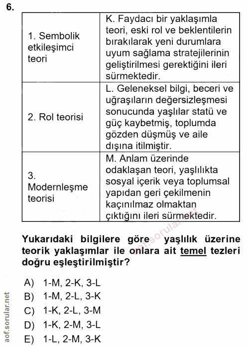6. soru: K. Faydacı bir yaklaşımla 1. Sembolik teori, eski rol ve beklentilerin etkileşimci bırakılarak yeni durumlara teori u…
