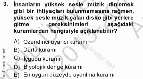 3. soru: Insanların yüksek sesle müzik dinlemek gibi bir ihtiyaçları bulunmamasına rağmen, yüksek sesle müzik çalan disko gibi…