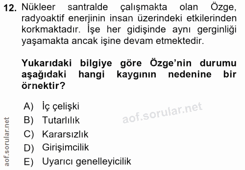 12. soru: Nükleer santralde çalışmakta olan Ozge, radyoaktif enerjinin insan üzerindeki etkilerinden korkmaktadır. İşe her gidi…