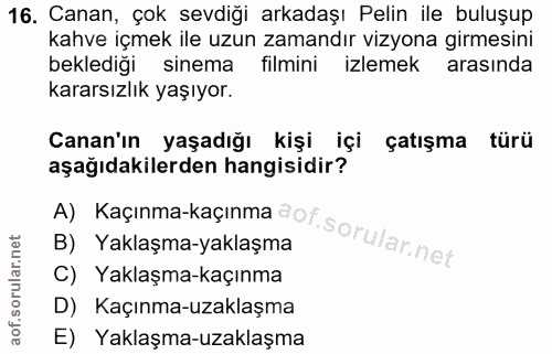 16. soru: Canan, çok sevdiği arkadaşı Pelin ile buluşup kahve içmek ile uzun zamandır vizyona girmesini beklediği sinema filmin…