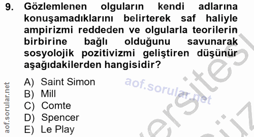 9. soru: Gözlemlenen olguların kendi adlarına konuşamadıklarını belirterek saf haliyle ampirizmi reddeden ve olgularla teorile…