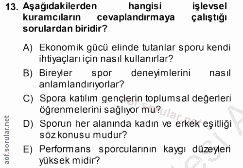 13. soru: Aşağıdakilerden hangisi işlevsel kuramcıların cevaplandırmaya çalıştığı sorulardan biridir? A) Ekonomik gücü elinde t…