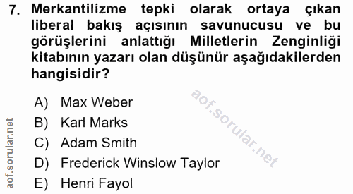 7. soru: erkantilizme tepki olarak ortaya çıkan liberal bakış açısının savunucusu ve bu görüşlerini anlattığı Milletlerin Zeng…
